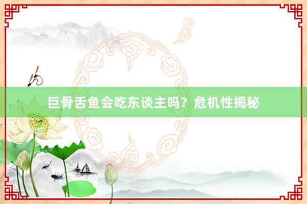 巨骨舌鱼会吃东谈主吗？危机性揭秘